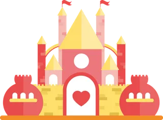 卡通风可爱城堡免扣PNG手绘插画图片 (60)