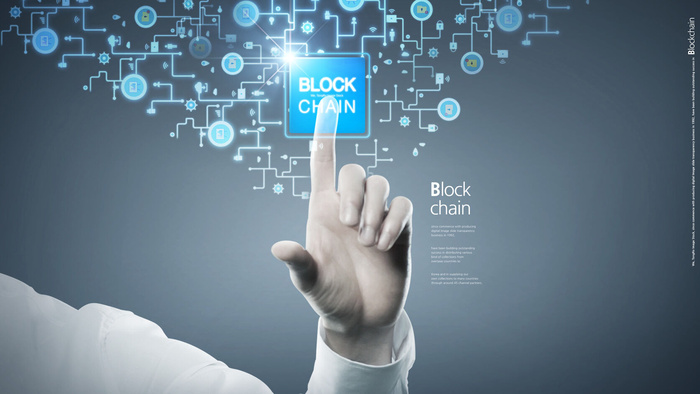 手指科技互联网区块链概念背景