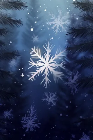 夜景雪花唯美背景