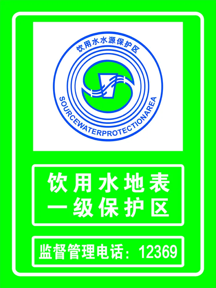 饮用水标志牌cdr矢量模版下载