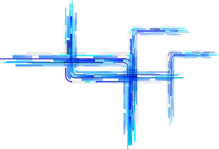 蓝色交汇线路图科技kv主视觉