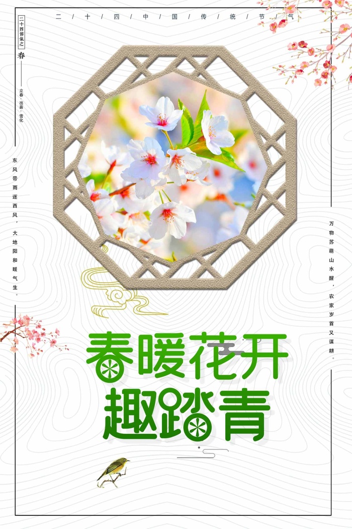 春天 春天海报图片psd模版下载