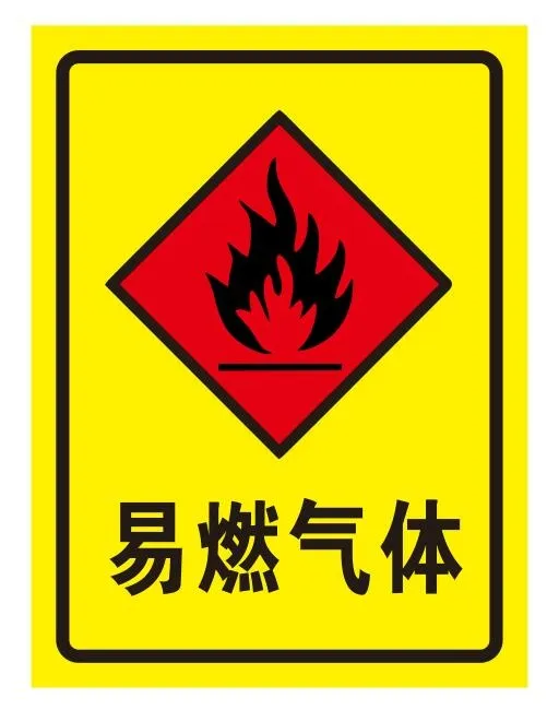 矢量易燃气体导视牌cdr矢量模版下载