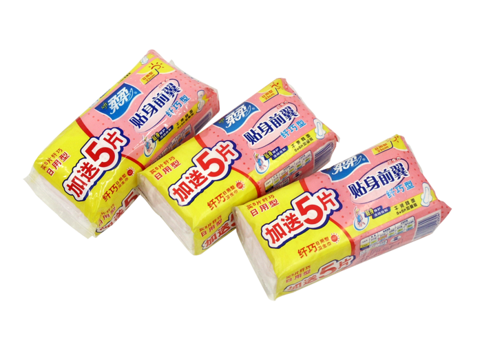 免抠png素材 柔柔卫生巾 超市促销宣传 超市商品实拍 生活用品日用品