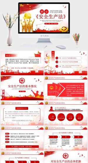 安全生产PPT模板预览图