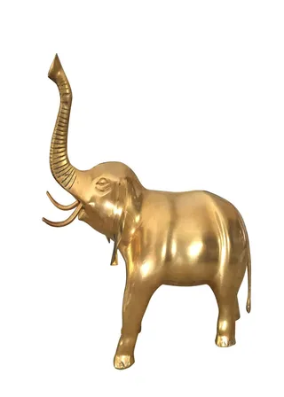 雕塑金色大象素材