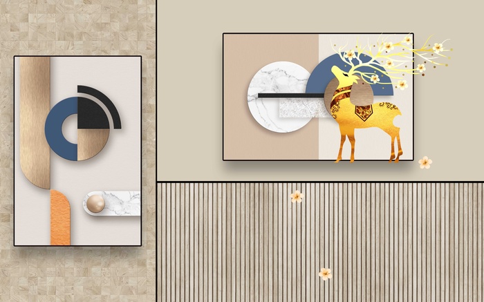  现代简约背景墙