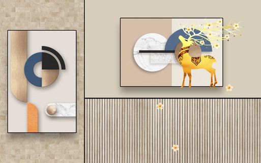  现代简约背景墙