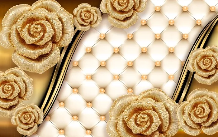 雕塑钻石假皮卉背景墙