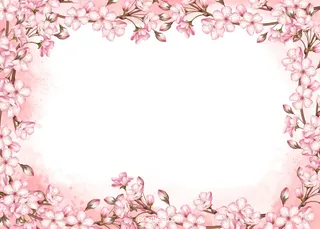 水彩粉色桃花背景