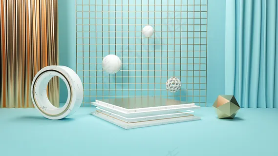 C4D电商场景模型渲染背景