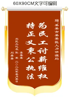 红色锦旗60X90