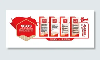 党员活动中心党建文化墙