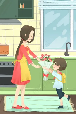 母亲节插画 