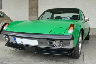 绿色保时捷汽车图片