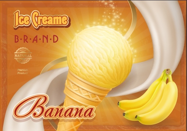 设计广告香蕉饼干
