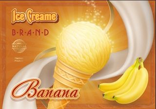 设计广告香蕉饼干