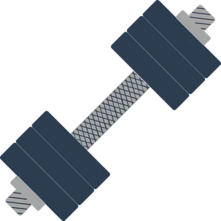 简笔画运动器材方形哑铃