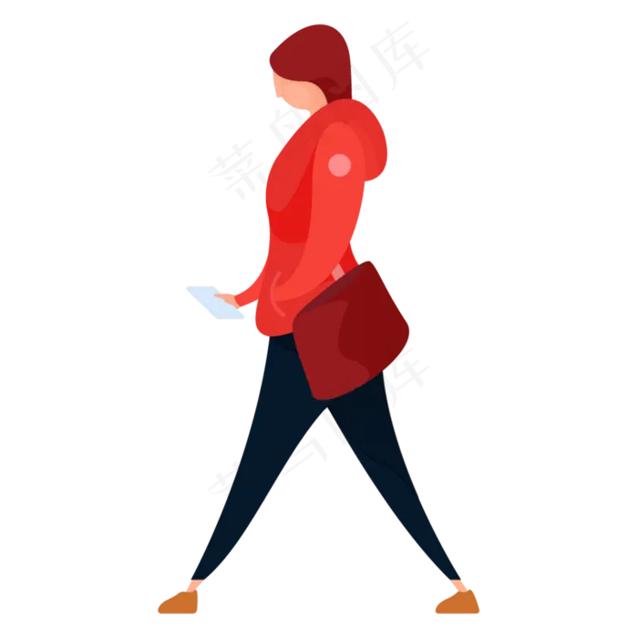 走步人物免抠图