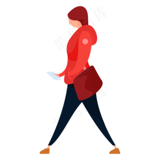 走步人物免抠图