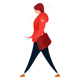 走步人物免抠图