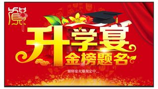 中国风简约红色谢师感谢师恩宴展板海报