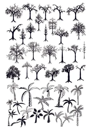 分析图素材图标集合景观建筑立面插画场景AI矢量图形设计