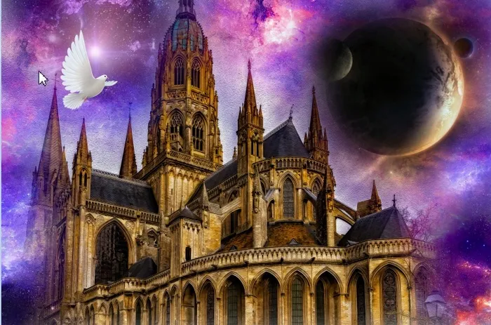 元宇宙世界风景天空背景墙