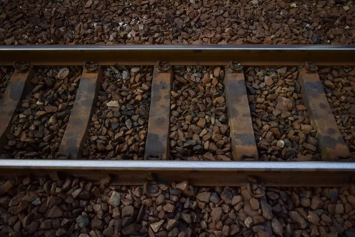 铁路车轨特写图片