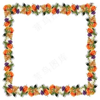 玫瑰花边框背景图片