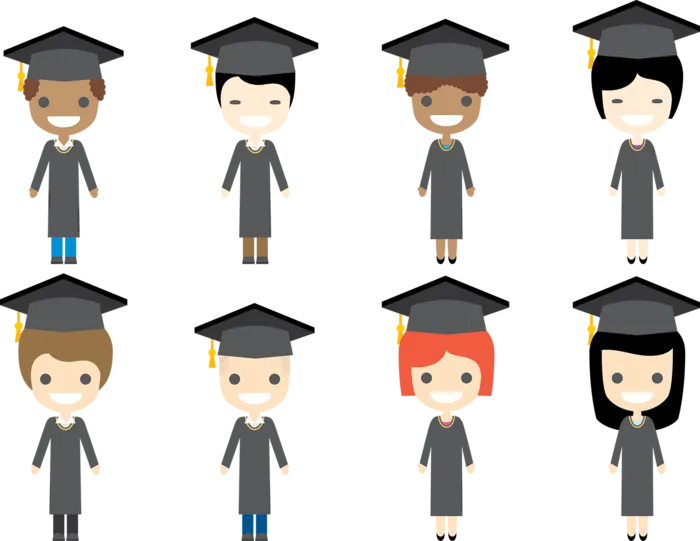 毕业生卡通孩子