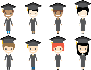 毕业生卡通孩子