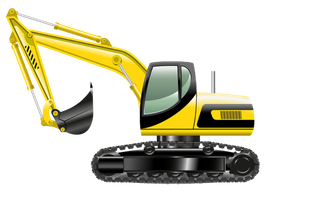 挖掘机卡通