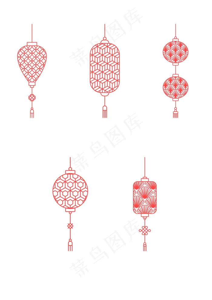 灯笼剪影免扣psd模版下载