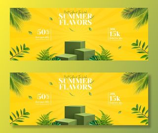 广告夏天饮料果汁横幅