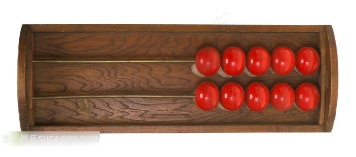 红色珠算摄影素材