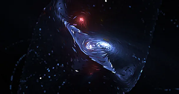 梵高星空质感的太空宇宙底纹背景