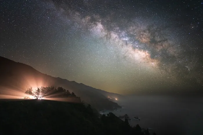 黑色星空摄影素材