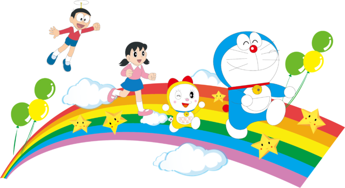 哆啦A梦 卡通 彩虹