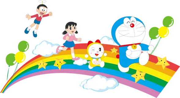 哆啦A梦 卡通 彩虹