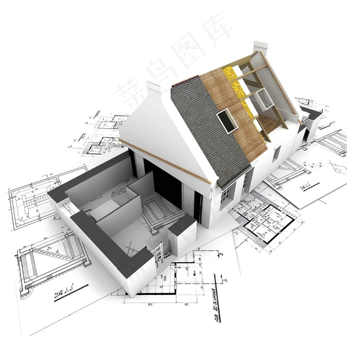 建筑工地设计图木屋房子工具施工工地