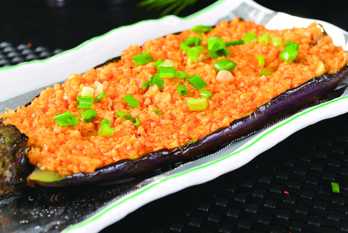 烤茄子餐饮菜单烧烤烤串高清图