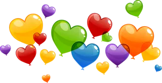彩色气球情人节