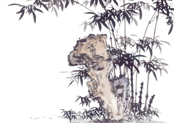 竹子水墨画中国风国画墨水书法竹子画