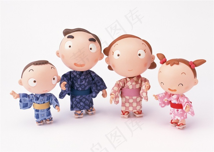 快乐卡通一家人素材图片