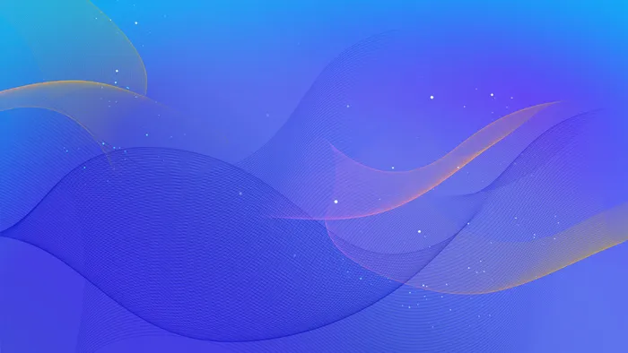 蓝色抽象曲线光影背景psd模版下载