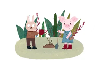 植树节儿童插画