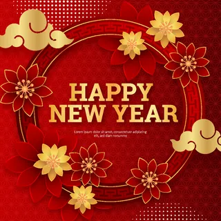新年海报贺卡红包背景