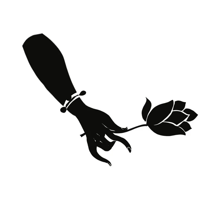禅意佛手拈花指莲花佛珠敦煌文化线描稿国潮风元素设计模板素材psd模版下载