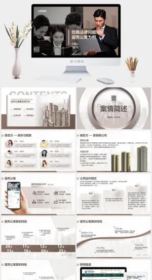 律师日常培训经典案例分享ppt模板预览图